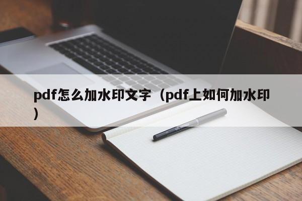 pdf怎么加水印文字（pdf上如何加水印）